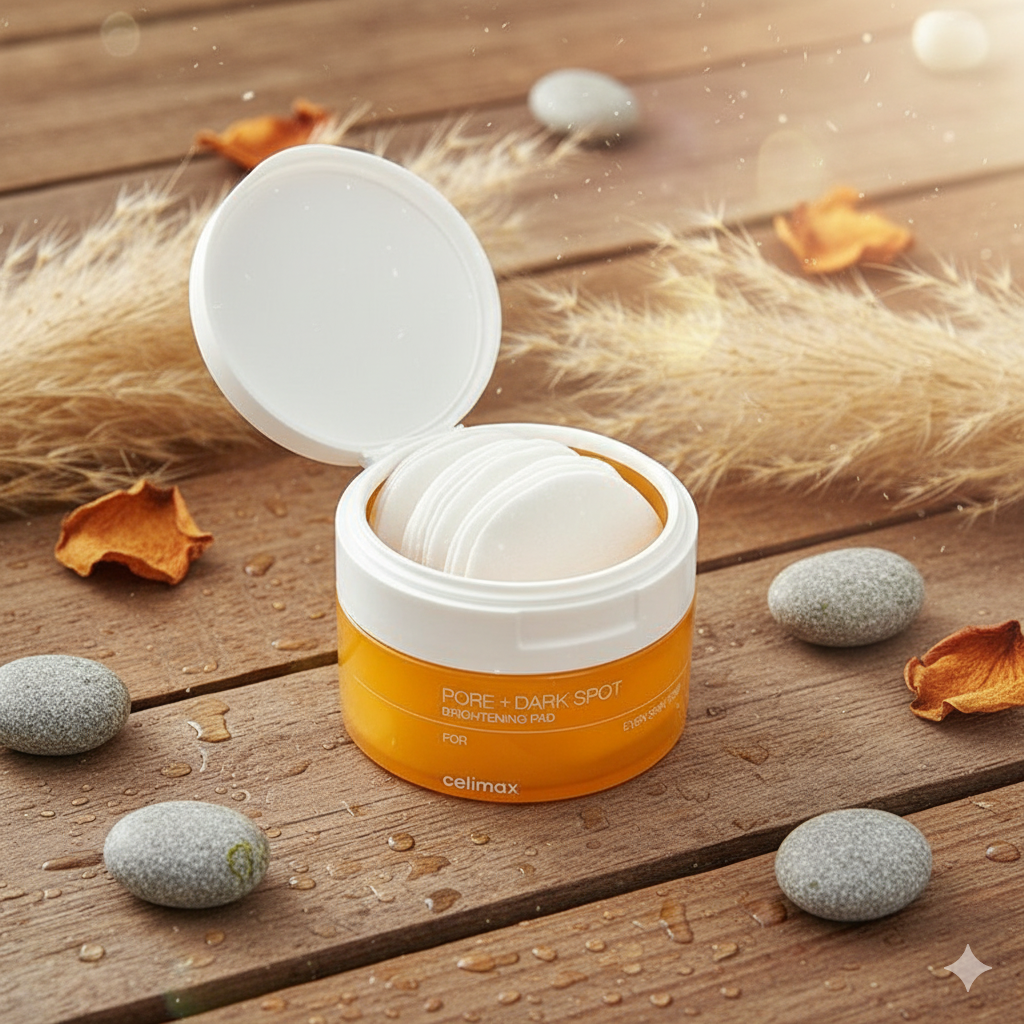 Celimax Brightening Pads - Pore + Dark Spot Pads exfoliants Brightening Celimax à la niacinamide pour lisser et unifier le teint